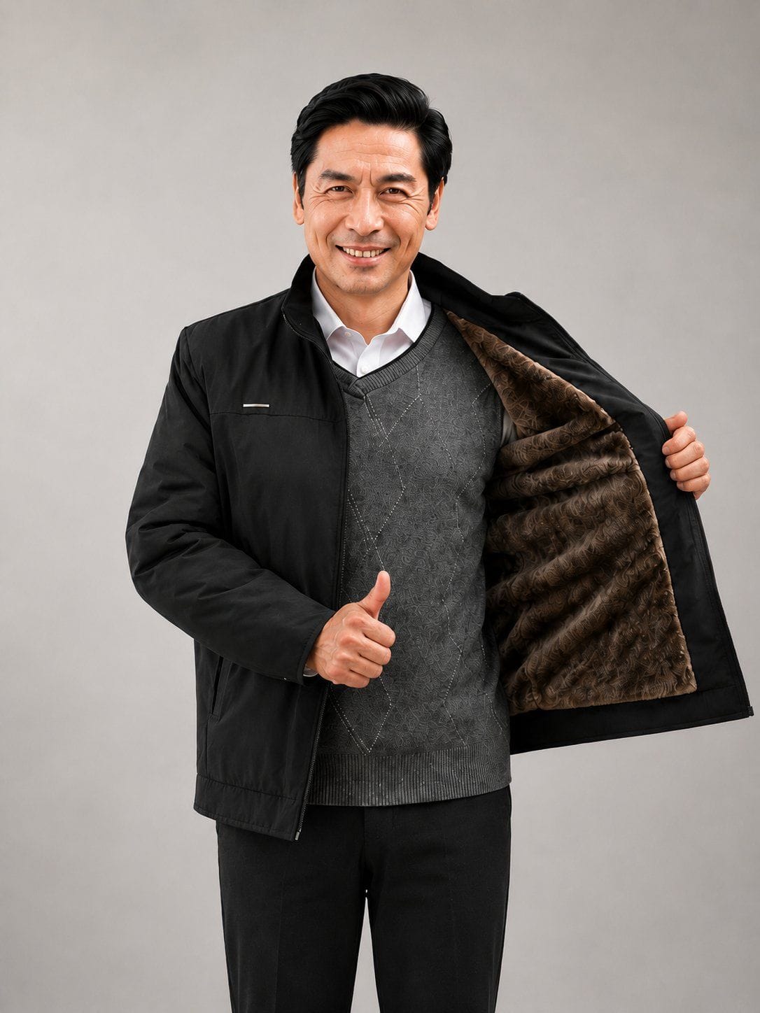 Áo Khoác Nam Dạ Tweed Dáng Suông
